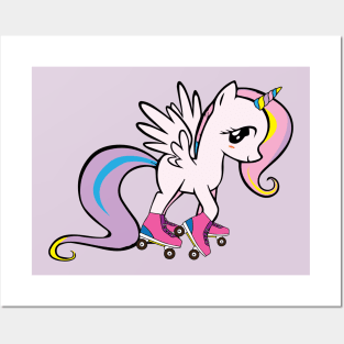 Skater Unicorn Posters and Art